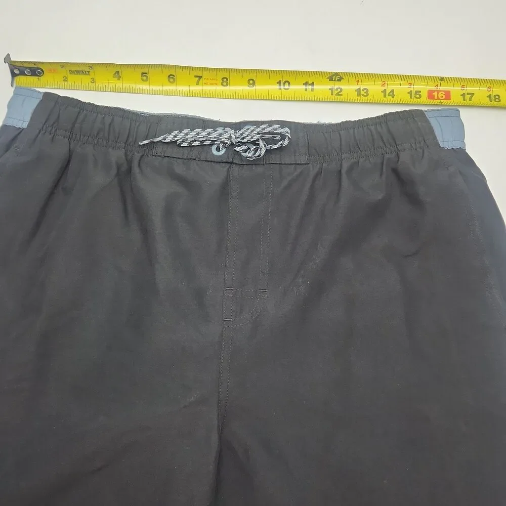 Nike Swim Shorts Trunks Men Sz Large Black Gray 9